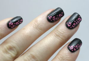 leopard dots nail art