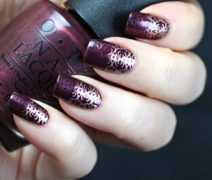 opi sleigh ride for two essie penny talk stamping