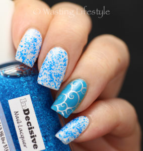 InDecisive Lacquer Speckled Neon Blue