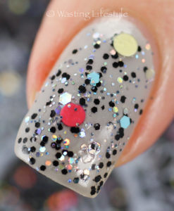 spell polish glitter on the highway swatch