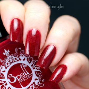 Spell Polish Cardinal Sin without top coat swatch